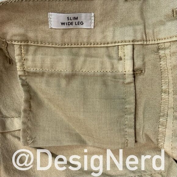 J.CREW SLIM WIDE-LEG CROPPED JEAN PALE OAK CHINOS - Picture 3 of 10